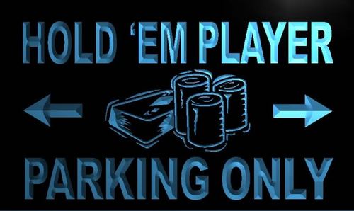 Hold 'em Player Parking Only Neon Light Sign